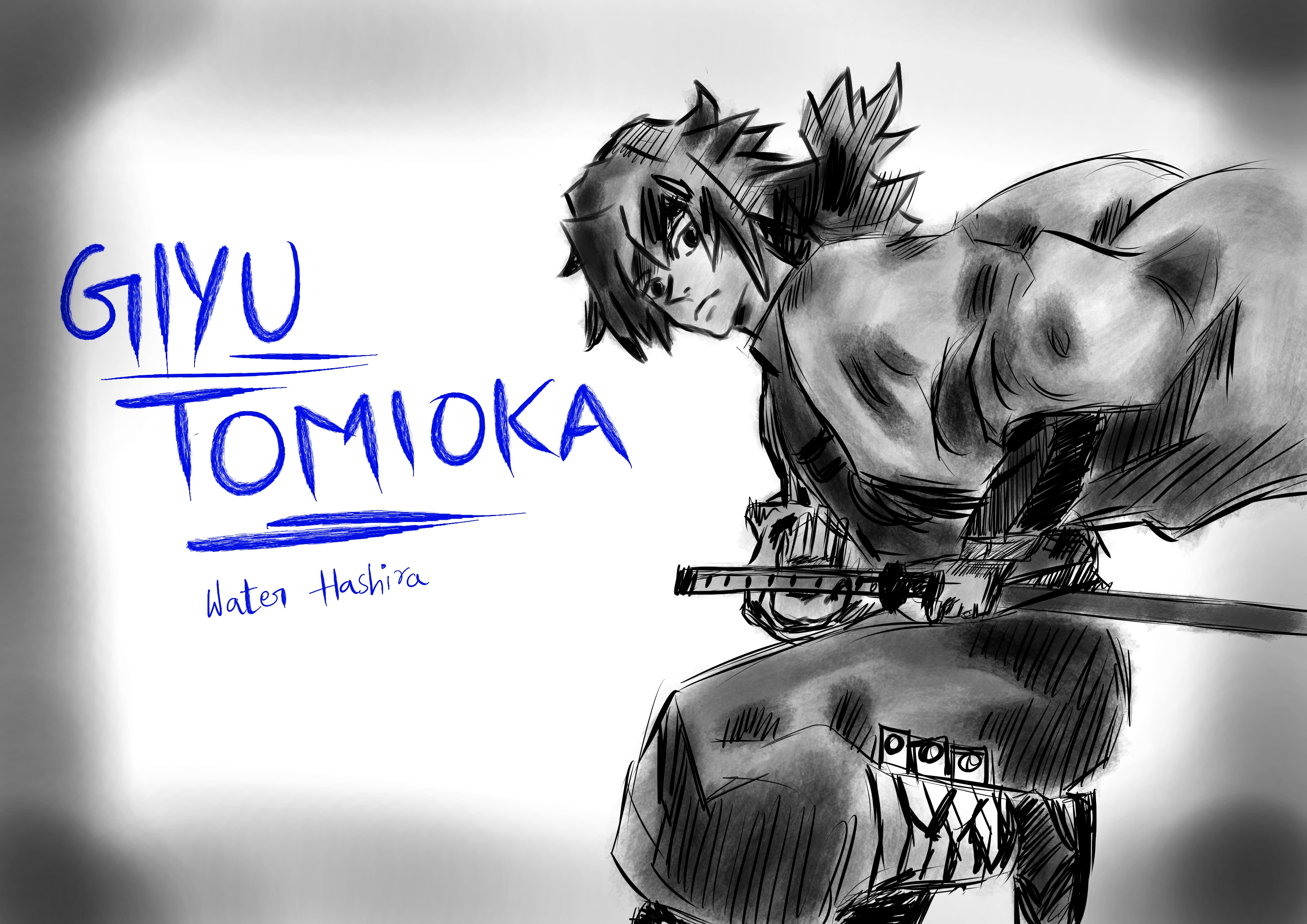 Giyu Tomioka is the Water Hashira (Pillar) of the Demon Slayer Corps, known for his stoic
                     and reserved nature. He is depicted here in a battle-ready stance, with his katana drawn and his serious expression showing his 
                     readiness for combat. His flowing hair and traditional Demon Slayer uniform emphasize his disciplined warrior status. 
                     Giyu is a skilled swordsman who utilizes the Water Breathing technique, which is known for its fluid and powerful movements. 
                     His quiet strength and unwavering commitment to the mission make him a key character in the series, often acting as both a 
                     mentor and protector for the main characters.